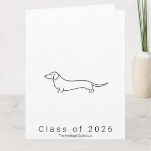 Tarjeta de Graduación de Gran Dachshund Clase de 2