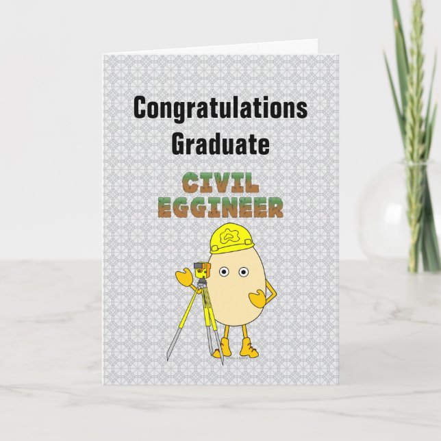 Tarjeta de graduación de ingeniero de ingeniería c (Anverso)