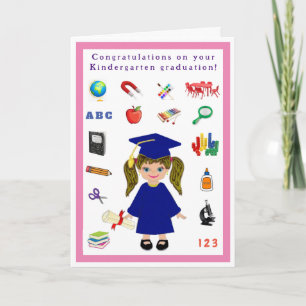 Tarjeta de graduación de jardines de infancia