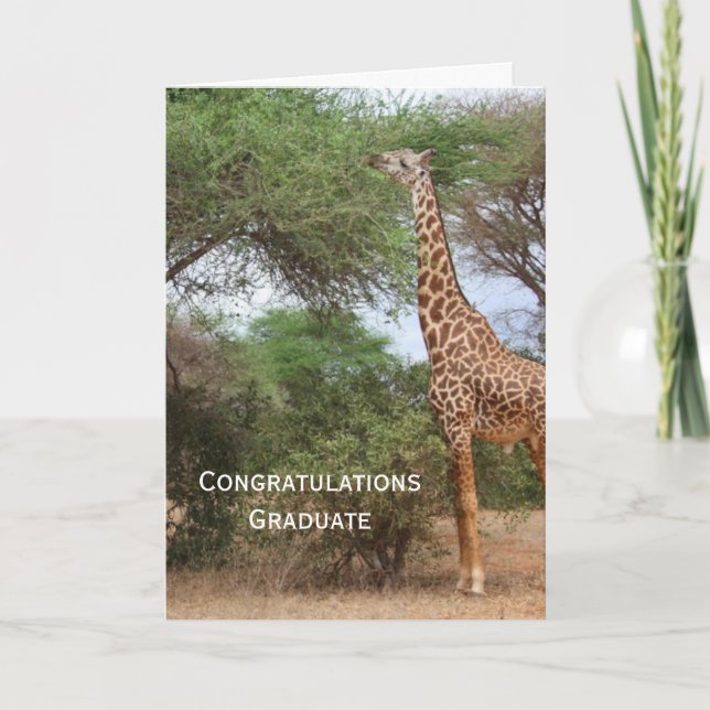 Tarjeta de graduación de jirafa (Anverso)