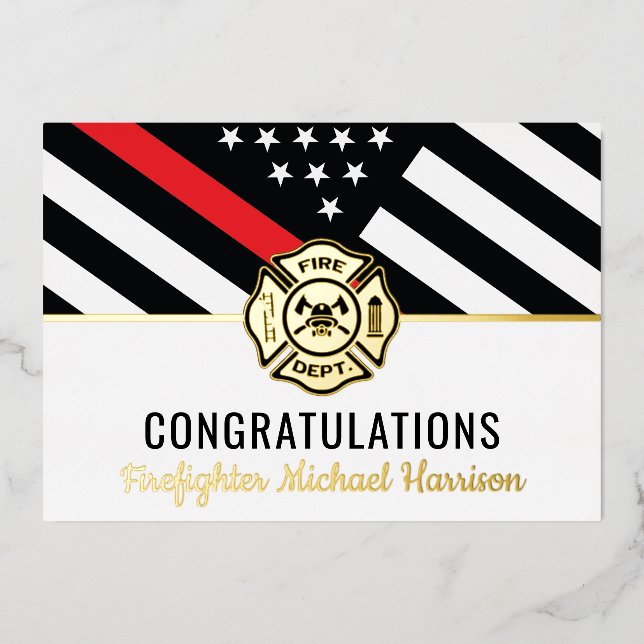 Tarjeta de graduación de la academia de bomberos l (Anverso)