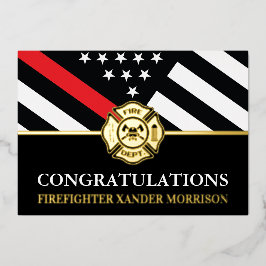 Tarjeta de graduación de la academia de bomberos R