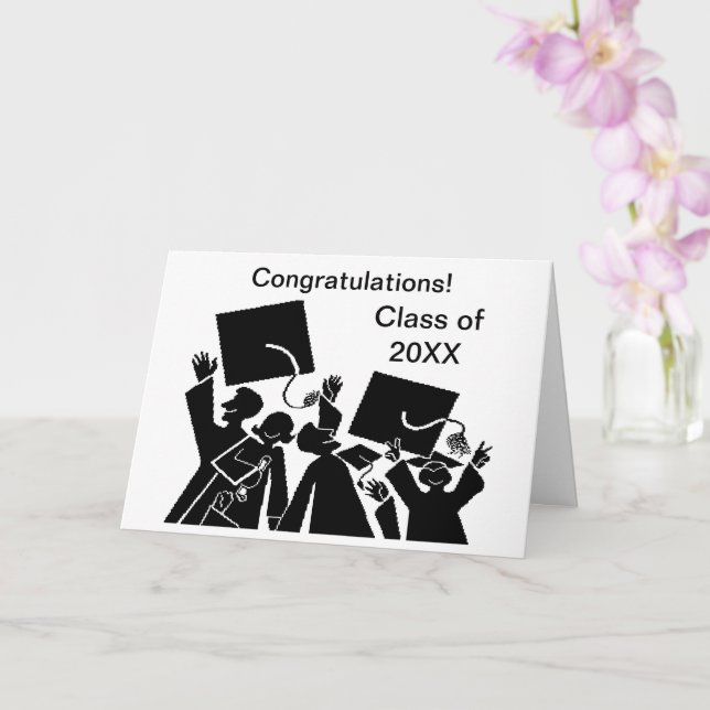 Tarjeta de graduación de la clase de 20XX (Orquídea)