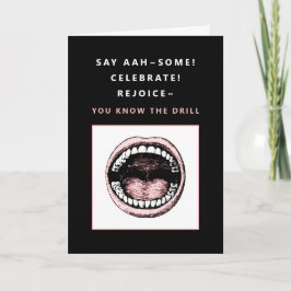 Tarjeta de graduación de la escuela dental