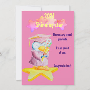 Tarjeta de graduación de la escuela primaria