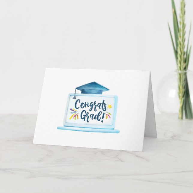 Tarjeta de graduación de la escuela virtual de los (Anverso)