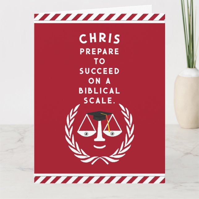 Tarjeta de graduación de la Facultad de Derecho (Anverso)