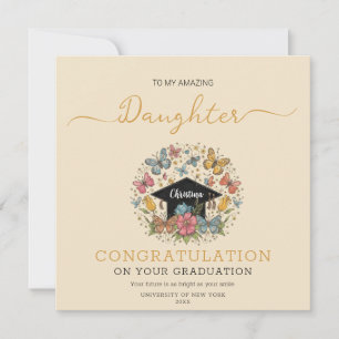 Tarjeta de graduación de la hija de Spring Blossom