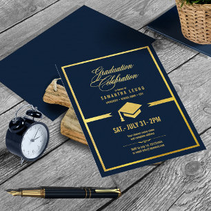 Tarjeta de graduación de la Marina Gold Cap ID834