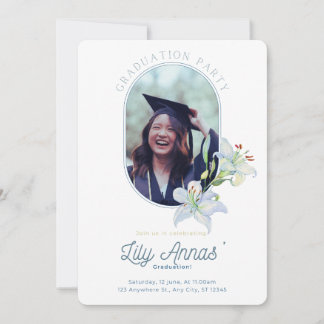 Tarjeta de graduación de lirio de valle