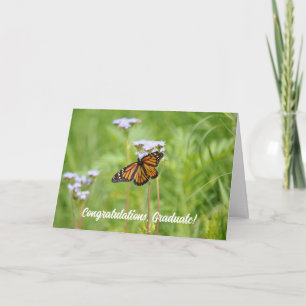 Tarjeta de graduación de mariposa monarca