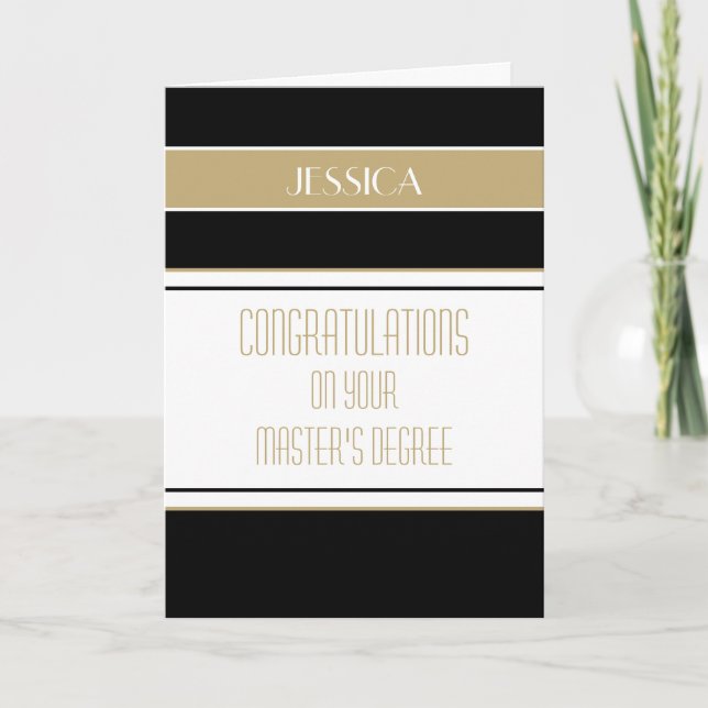 Tarjeta de graduación de máster (Anverso)