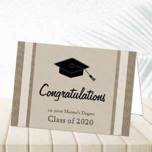 Tarjeta de graduación de máster