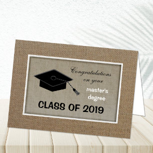 Tarjeta de graduación de máster