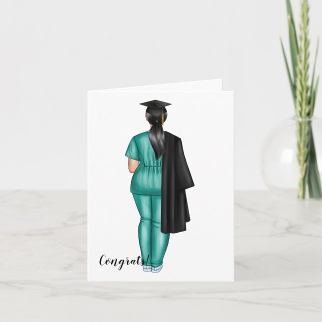 Tarjeta de graduación de mujer personalizada en Sc (Anverso)