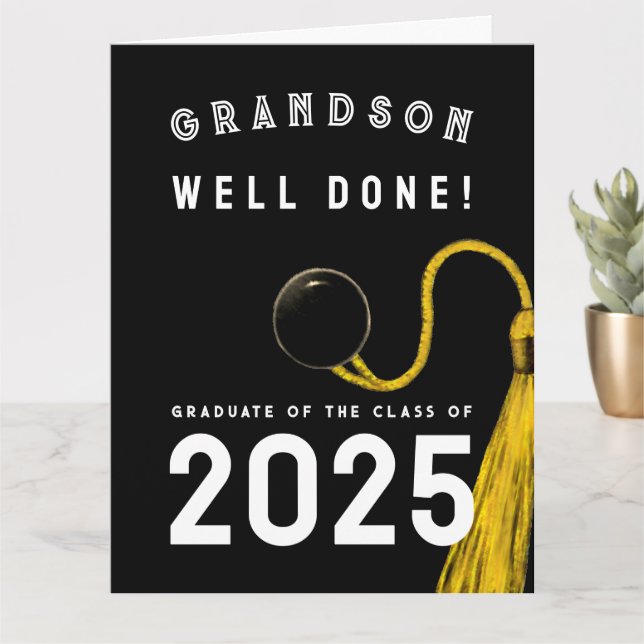Tarjeta de graduación de nietos 2025 (Planta pequeña)