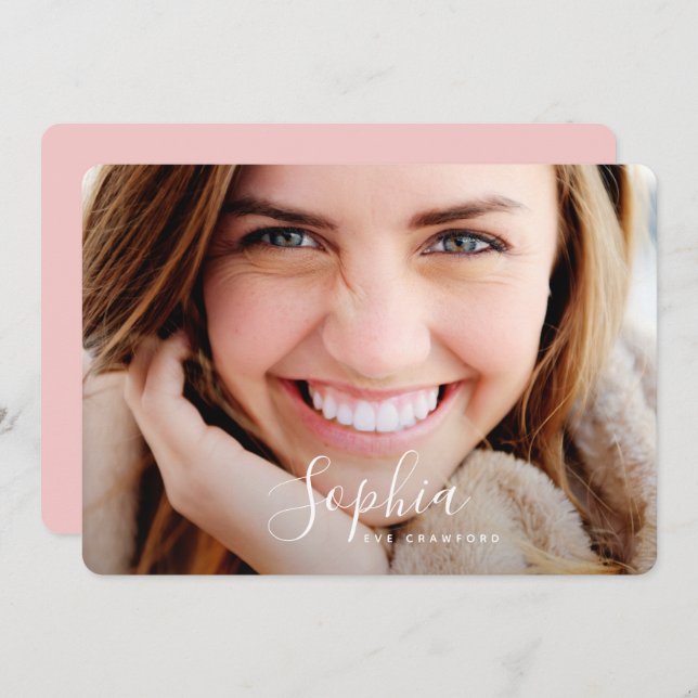 TARJETA DE GRADUACIÓN DE NOMBRE DE ESCRITORIO (Anverso / Reverso)