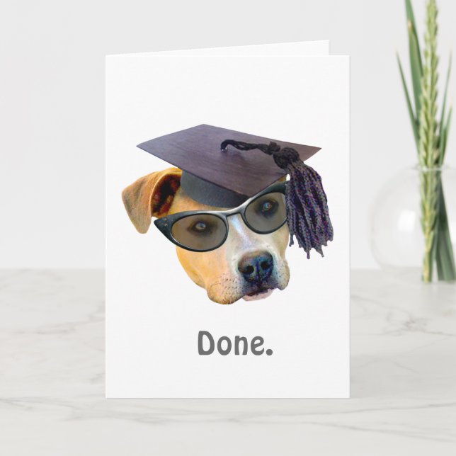 Tarjeta de graduación de perro (Anverso)