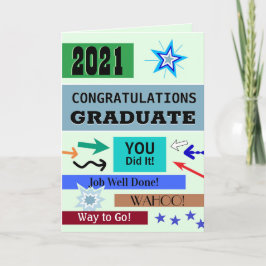 Tarjeta de graduación de personalizable para cualq