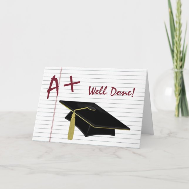 Tarjeta de graduación de Personalizado A+ (Anverso)