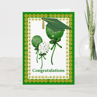 Tarjeta de graduación de Personalizado de Globos V