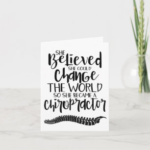 Tarjeta de graduación de quiropráctica, tarjeta de