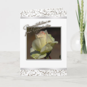 Tarjeta de graduación de Rosa Blanca