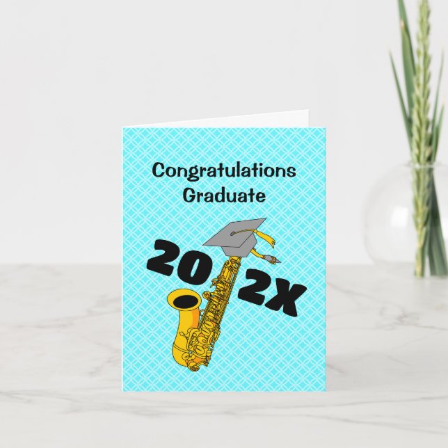 Tarjeta de graduación de Saxofón 2022 (Anverso)