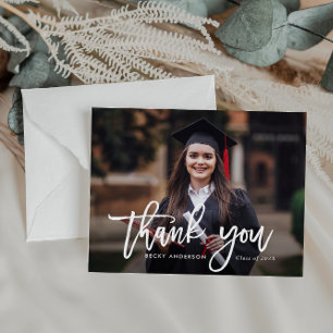 tarjeta de graduación de script de agradecimiento