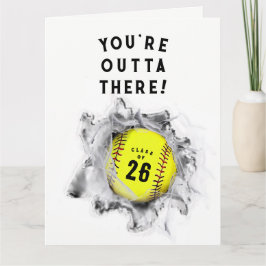 Tarjeta de graduación de sóftbol