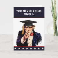Tarjeta de graduación de tío
