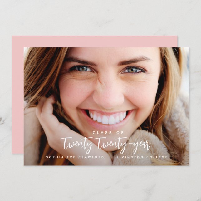 TARJETA DE GRADUACIÓN DEL AÑO DE ESCRITURA (Anverso / Reverso)