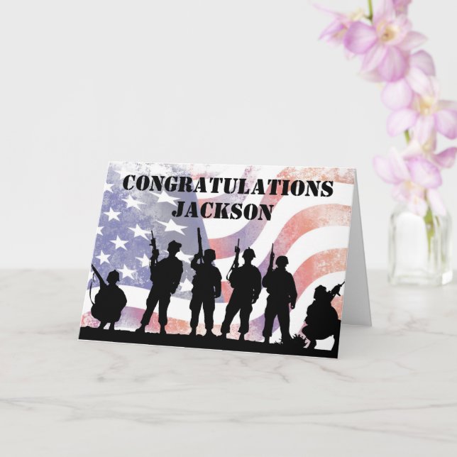 Tarjeta de graduación del ejército personalizado e (Orquídea)
