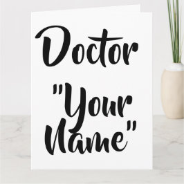 Tarjeta de graduación del médica