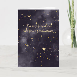 Tarjeta de graduación del nieto celestial majestuo