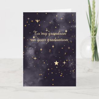 Tarjeta de graduación del nieto celestial majestuo