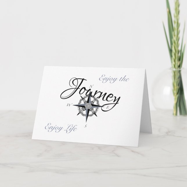 Tarjeta de graduación-Disfruta el viaje-Disfruta l (Anverso)