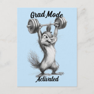 Tarjeta de graduación divertida de ardilla - Modo 