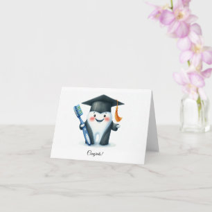 Tarjeta de graduación divertida y linda de la escu