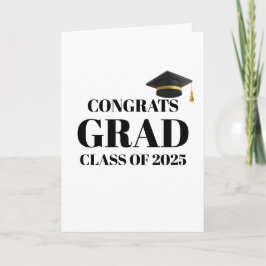 Tarjeta de Graduación Dorada y Negra Modern Athlet