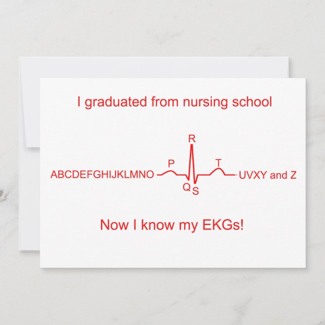 Tarjeta de graduación EKG de la Escuela de enferme (Anverso)