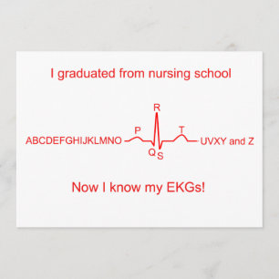 Tarjeta de graduación EKG de la Escuela de Enferme