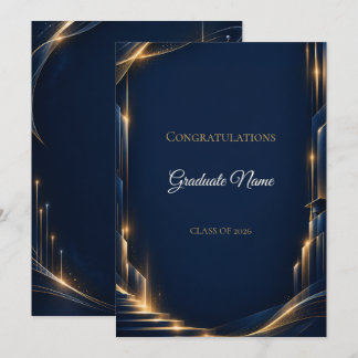 Tarjeta de Graduación Elegante para Graduado