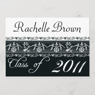 Tarjeta de Graduación en Blanco y Negro 2011