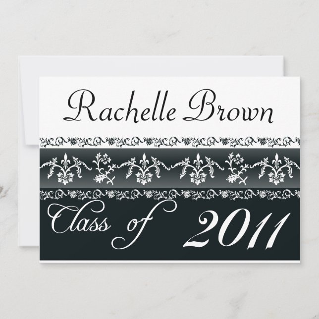 Tarjeta de graduación en blanco y negro 2011 (Anverso)