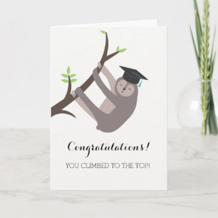 Tarjeta de graduación eslovaca con tacón azul clar