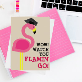 Tarjeta de graduación Flamingo Grad