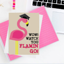Tarjeta de graduación Flamingo Grad