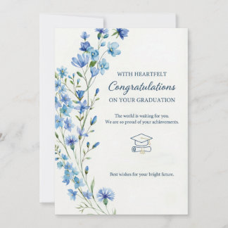 Tarjeta de Graduación Floral | Máster, Felicidades