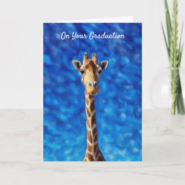 Tarjeta de graduación Giraffe Stand Tall